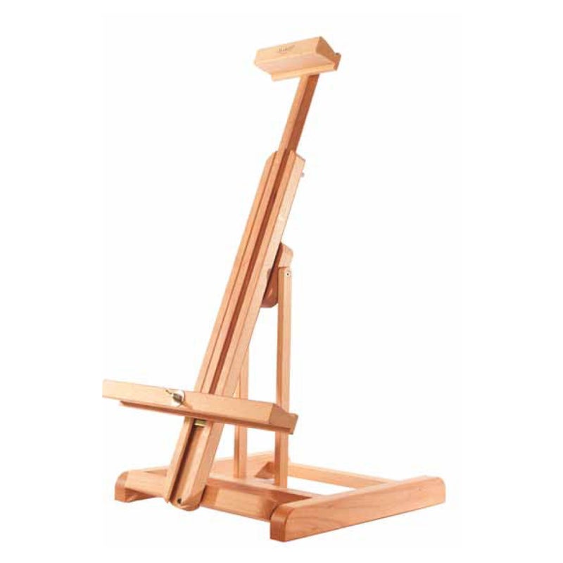 Mabef M/31 Adjustable Beech-Wood Table Easel â€“ Indoor Tabletop Easel for Oil, Acrylic, Watercolour & Pastel, Canvas Up to 100 cm, Adjustable Angle & Height - Image 1